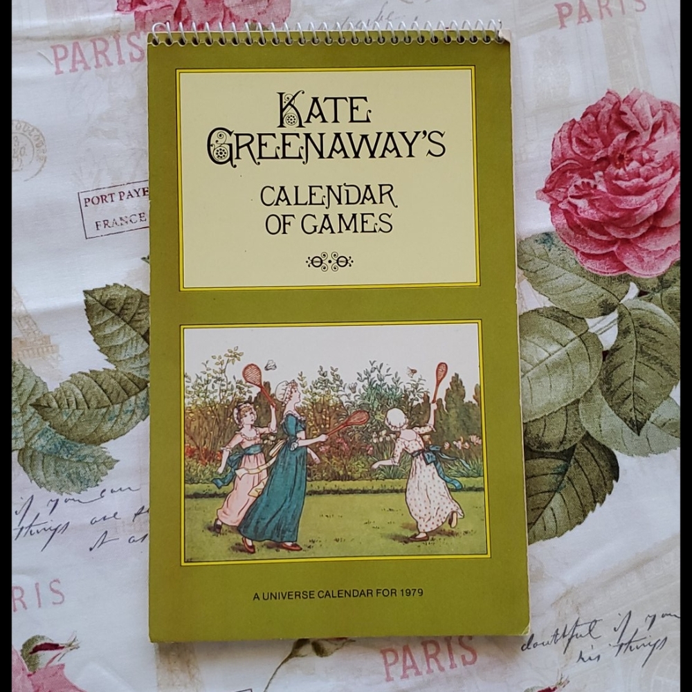 Vintage KATE GREENAWAY 1979 Calendar of Games NEW Rare Nostalgia whimsy